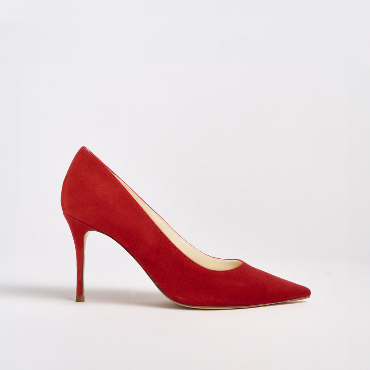 Red suede high heels online