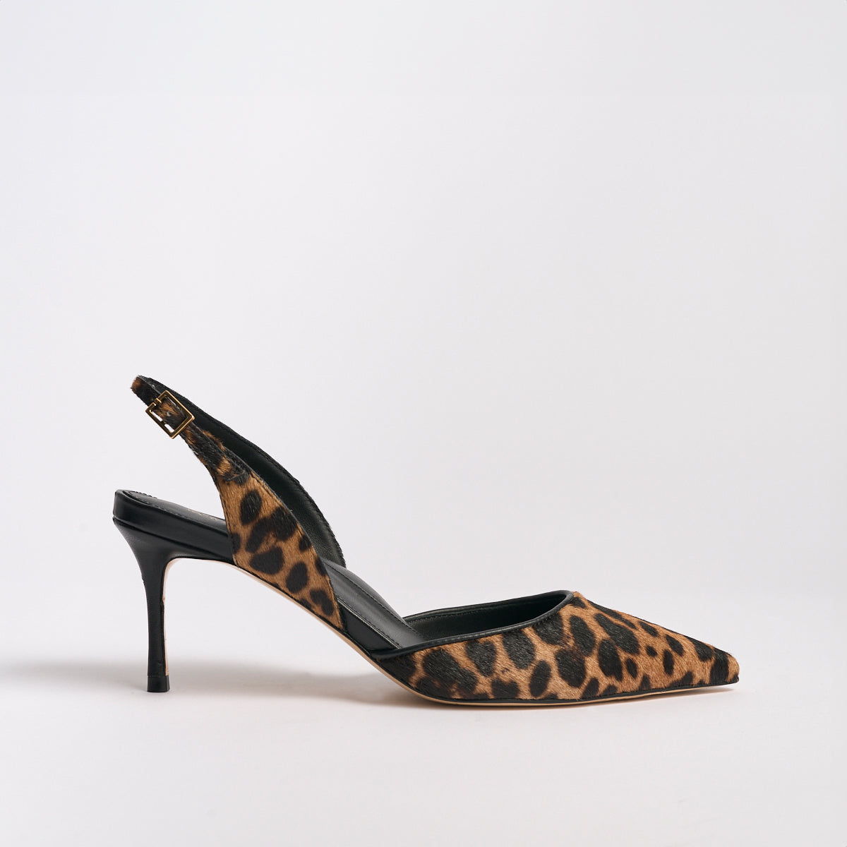 Classic Slingback 70 in Leopard Calf Hair Unrivaled Comfort Marion Parke