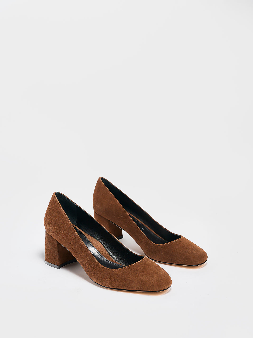 Block Heel Pump 60 | Mocha Suede
