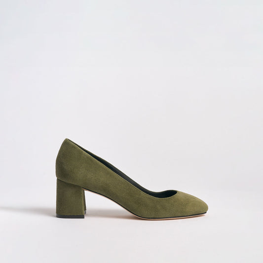 Block Heel Pump 60 | Army Green