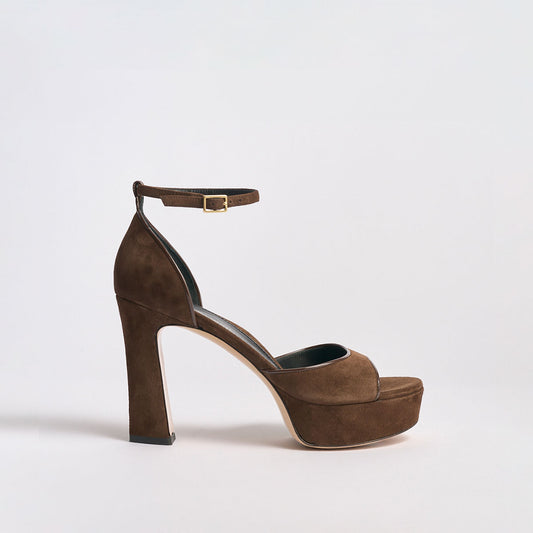 Carolina Platform | Chocolate Suede