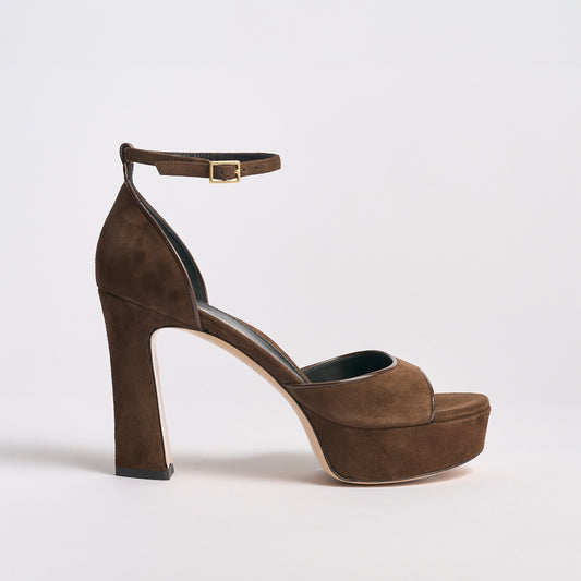 Carolina Platform | Chocolate Suede