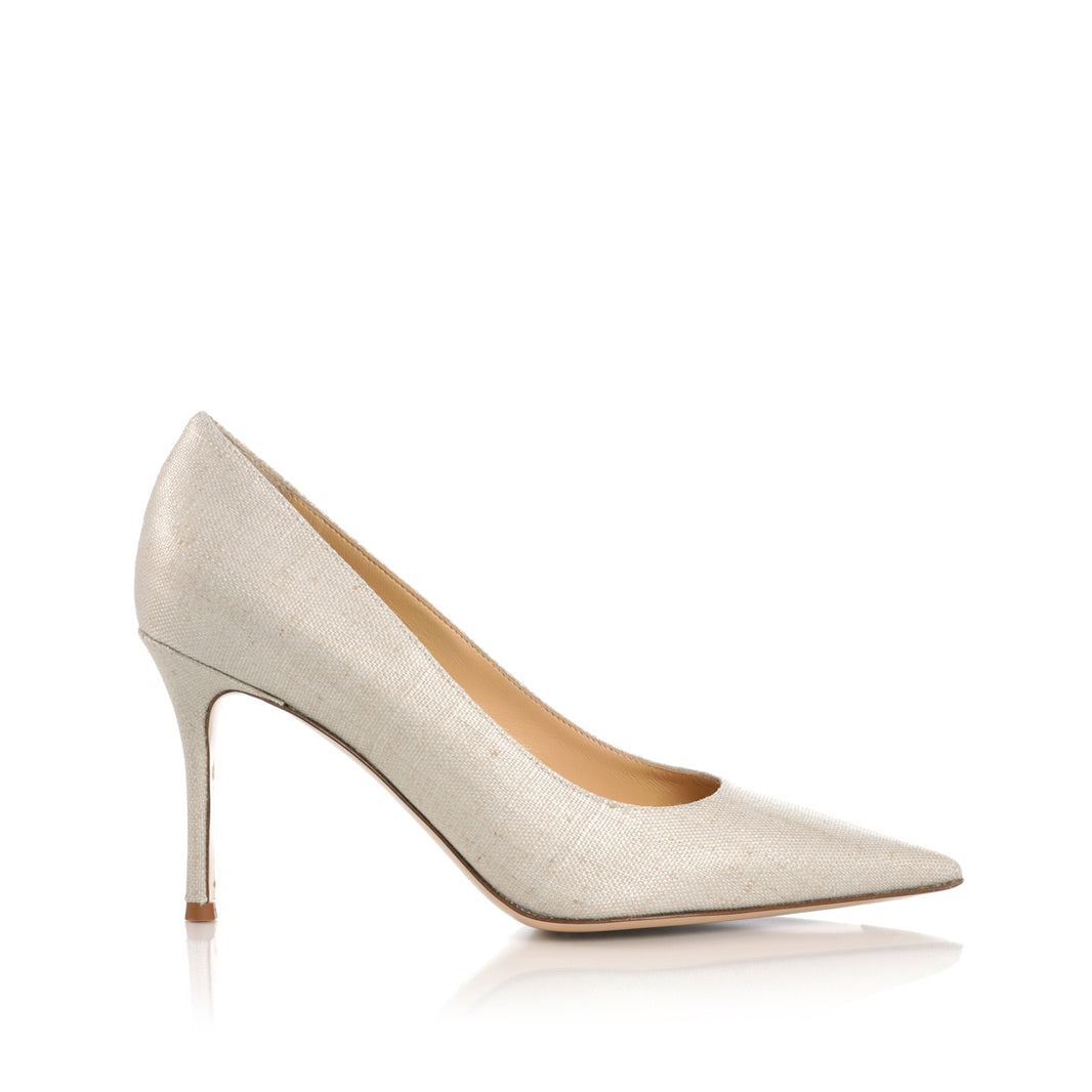 Classic Pump 85 | Bone Linen