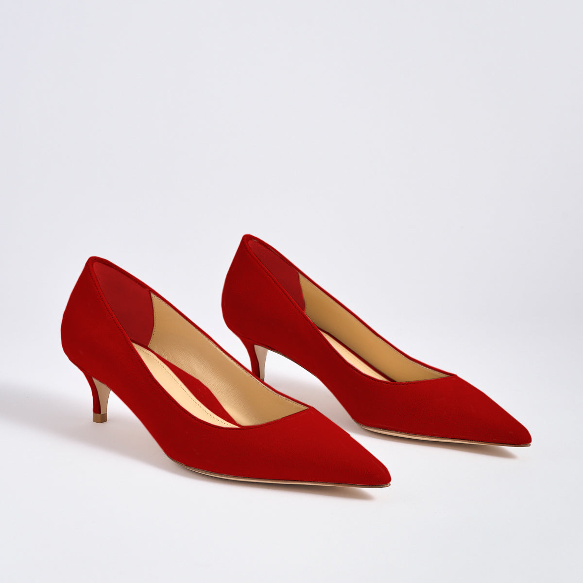 Marion Parke Classic Pump 45 Red Suede 6 US Red