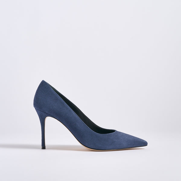 Navy suede high heels best sale