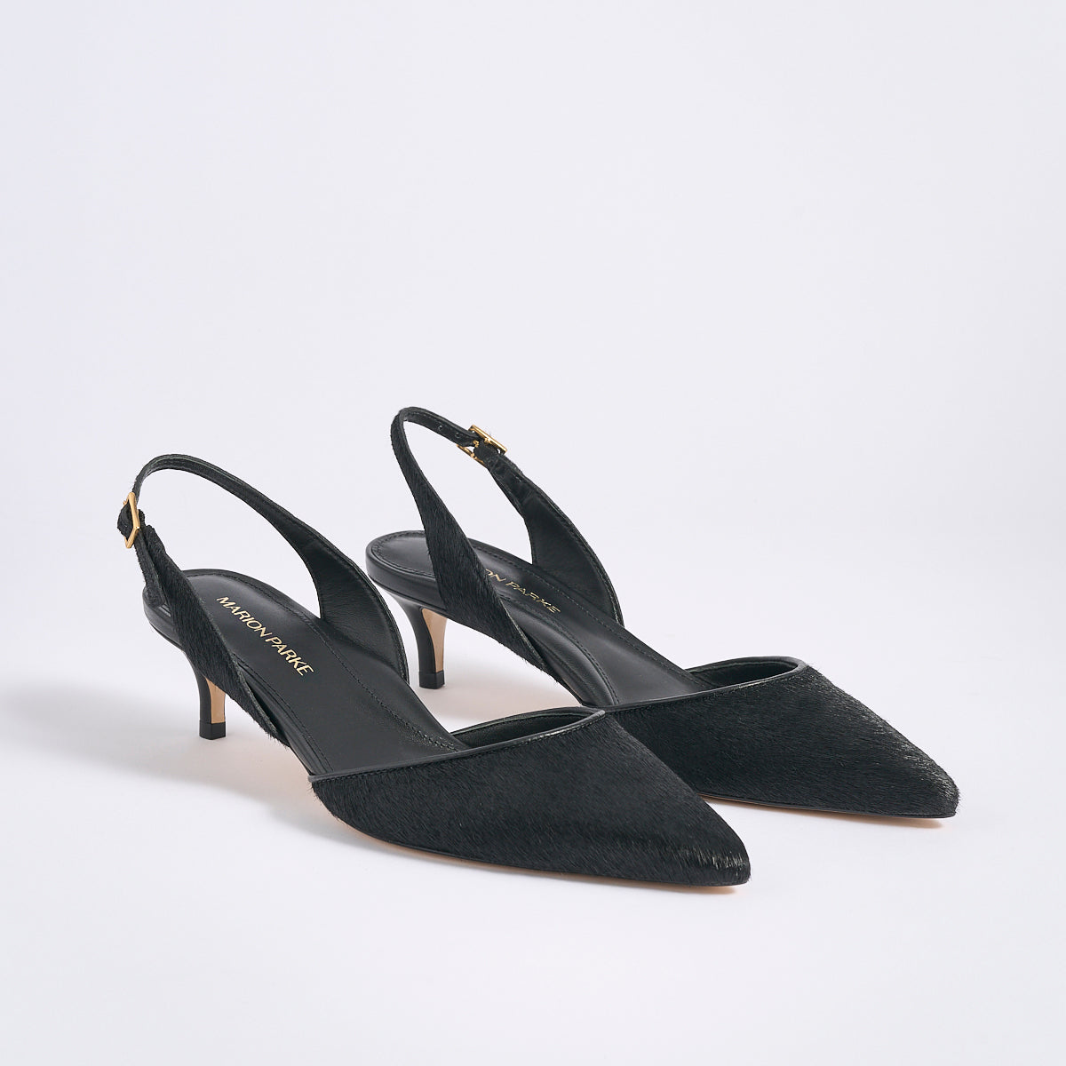 Classic Slingback 45 | Black Hair Calf