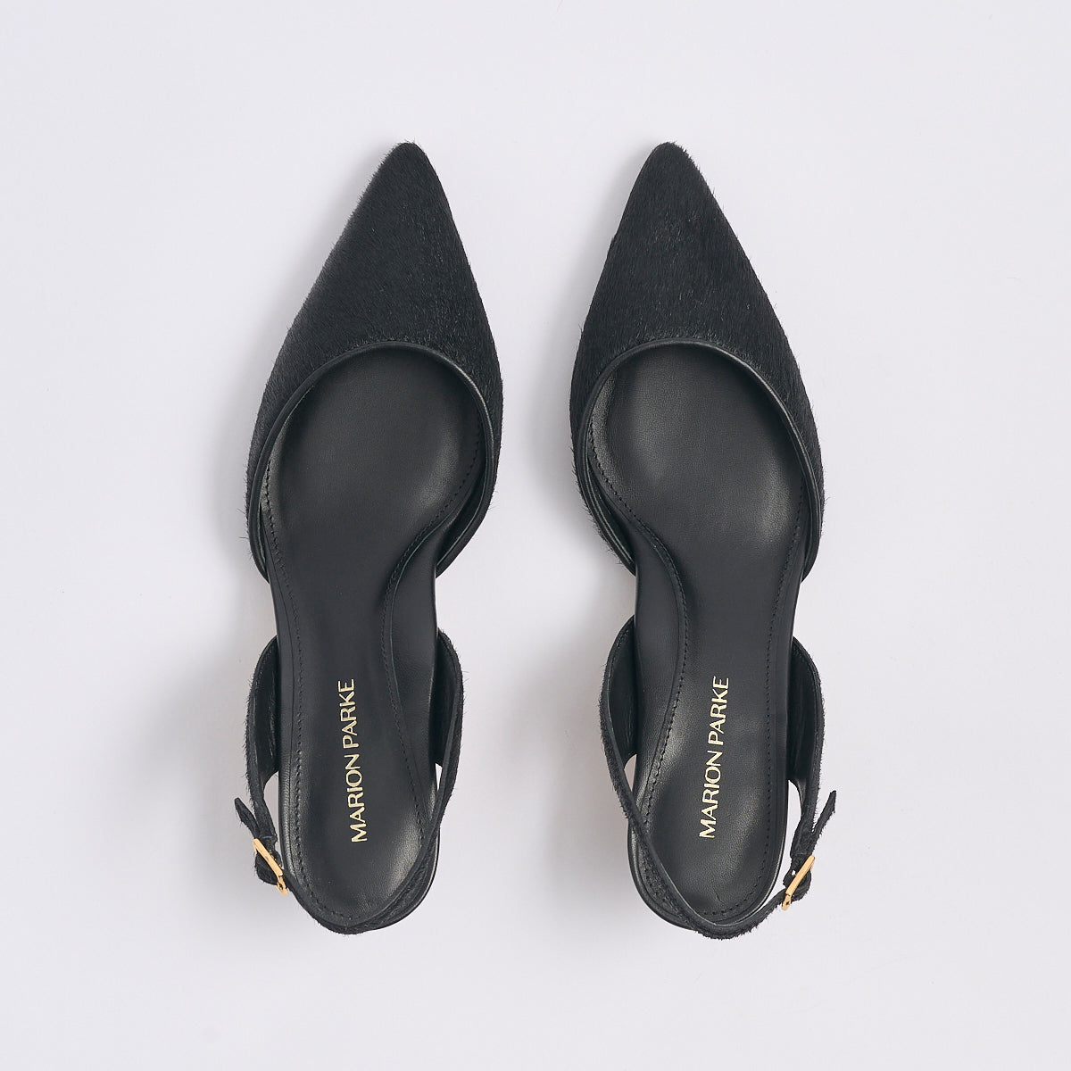 Classic Slingback 45 | Black Hair Calf