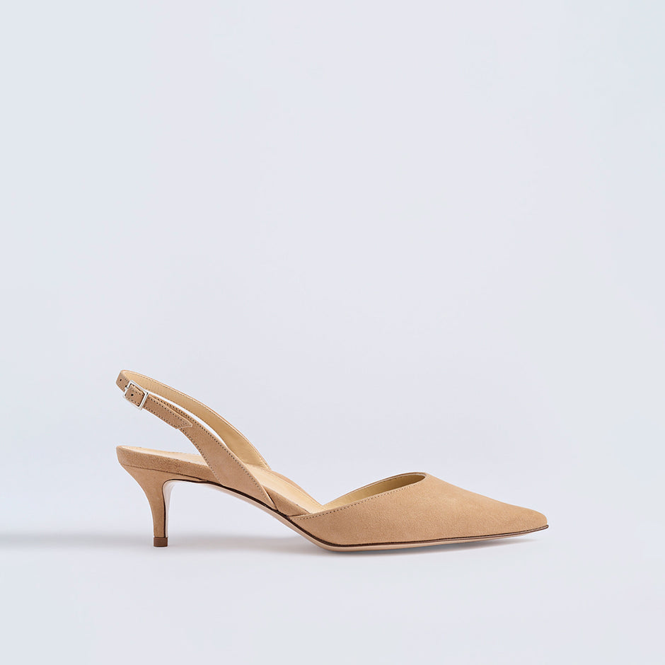 Classic Slingback 45 | Caramel Suede