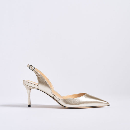 Classic Slingback 70 | Beige Metallic