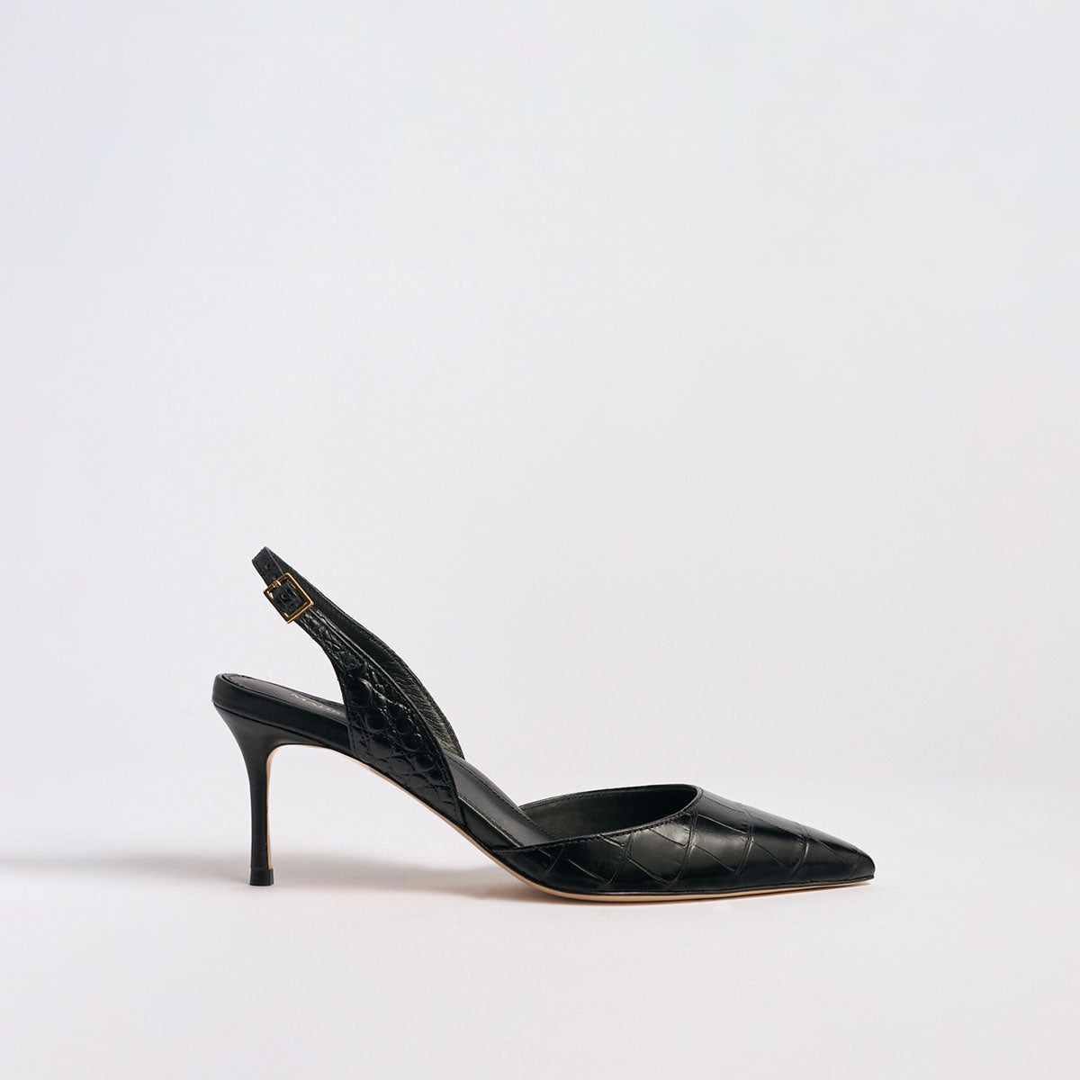 Classic Slingback 70 | Black Croco