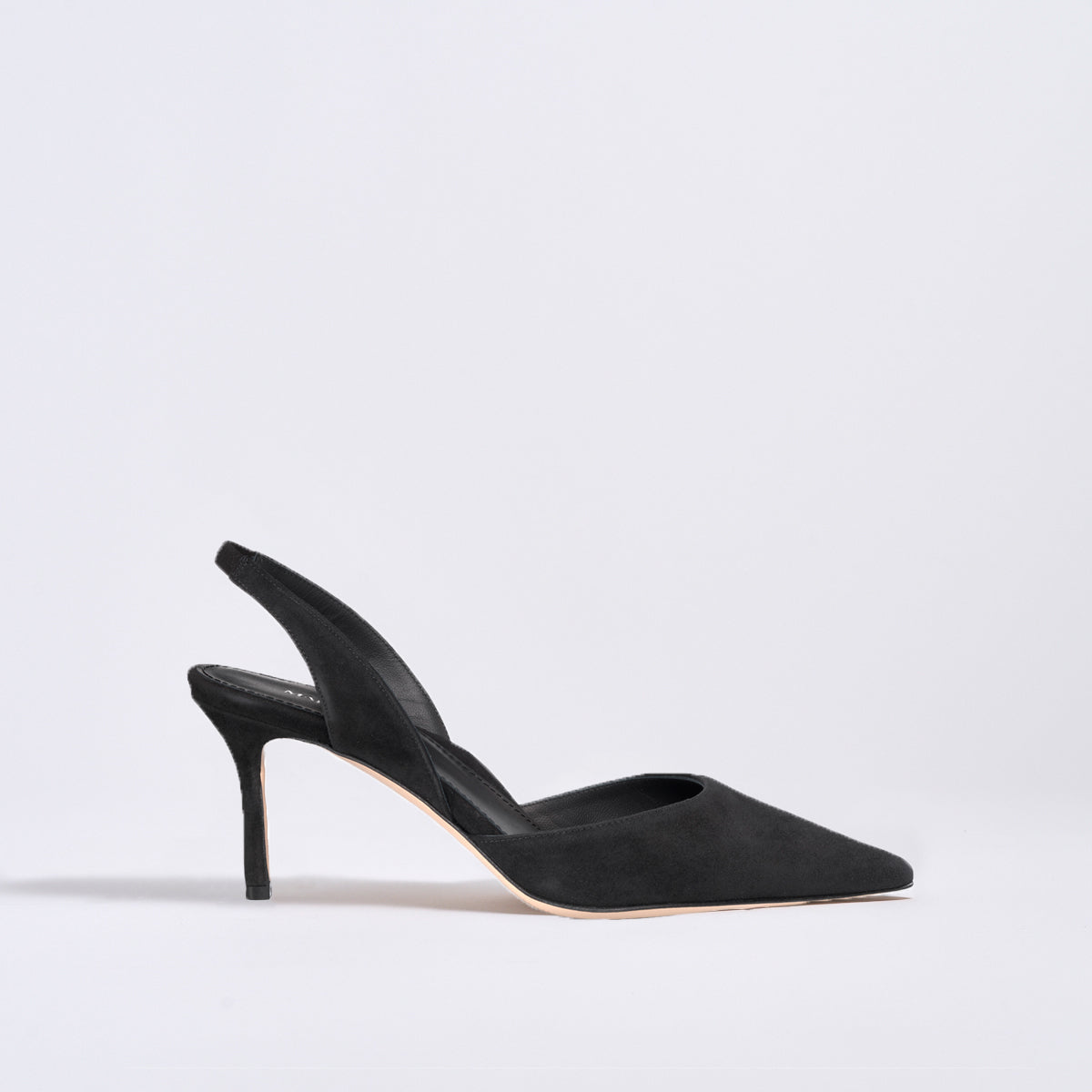 Eleanor 70 Slingback | Black Suede