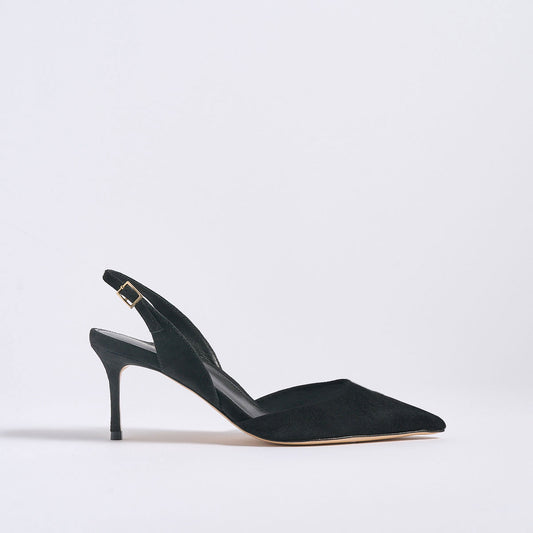 Classic Slingback 70 | Black Suede