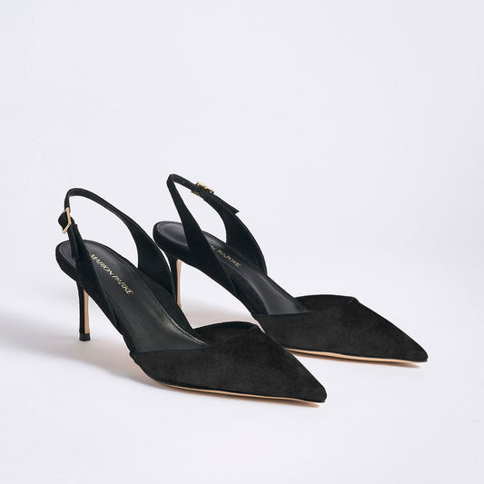 Classic Slingback 70 | Black Suede