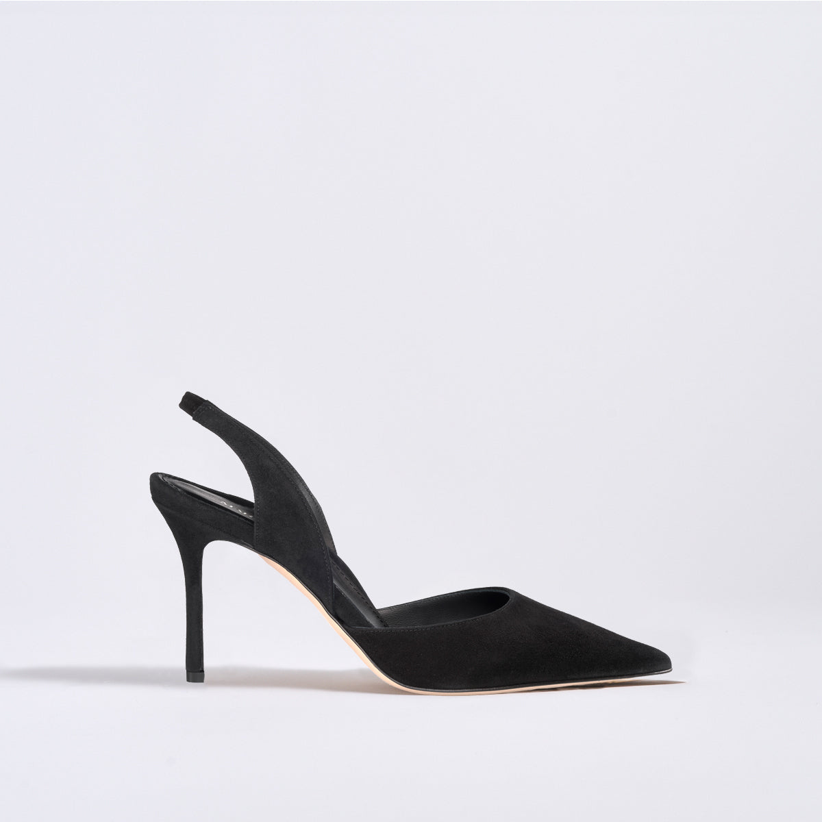 Eleanor 85 Slingback | Black Suede