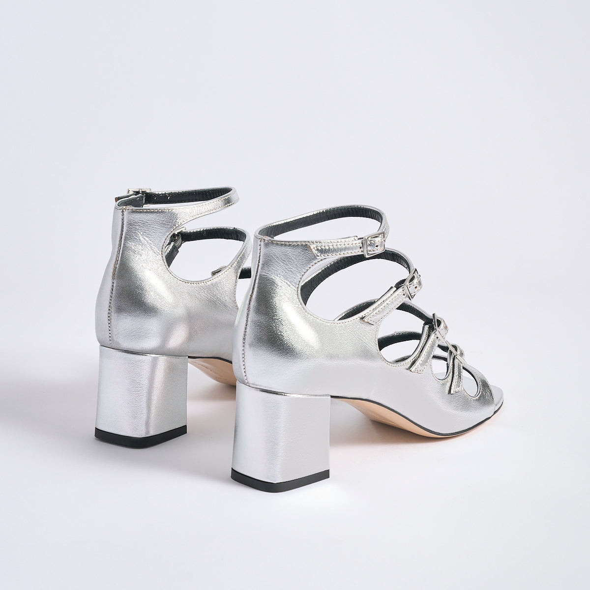 Francine Block Sandal | Silver