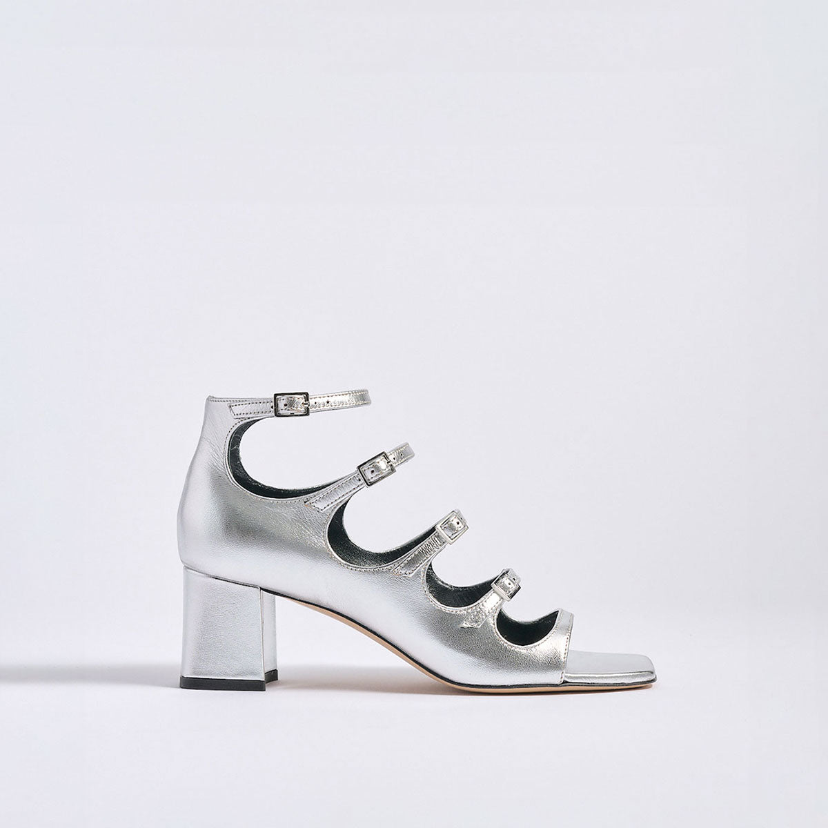 Francine Block Sandal | Silver