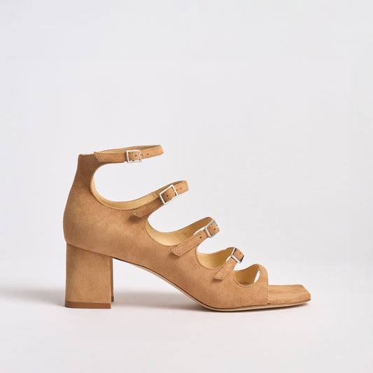 Francine Block Sandal | Caramel