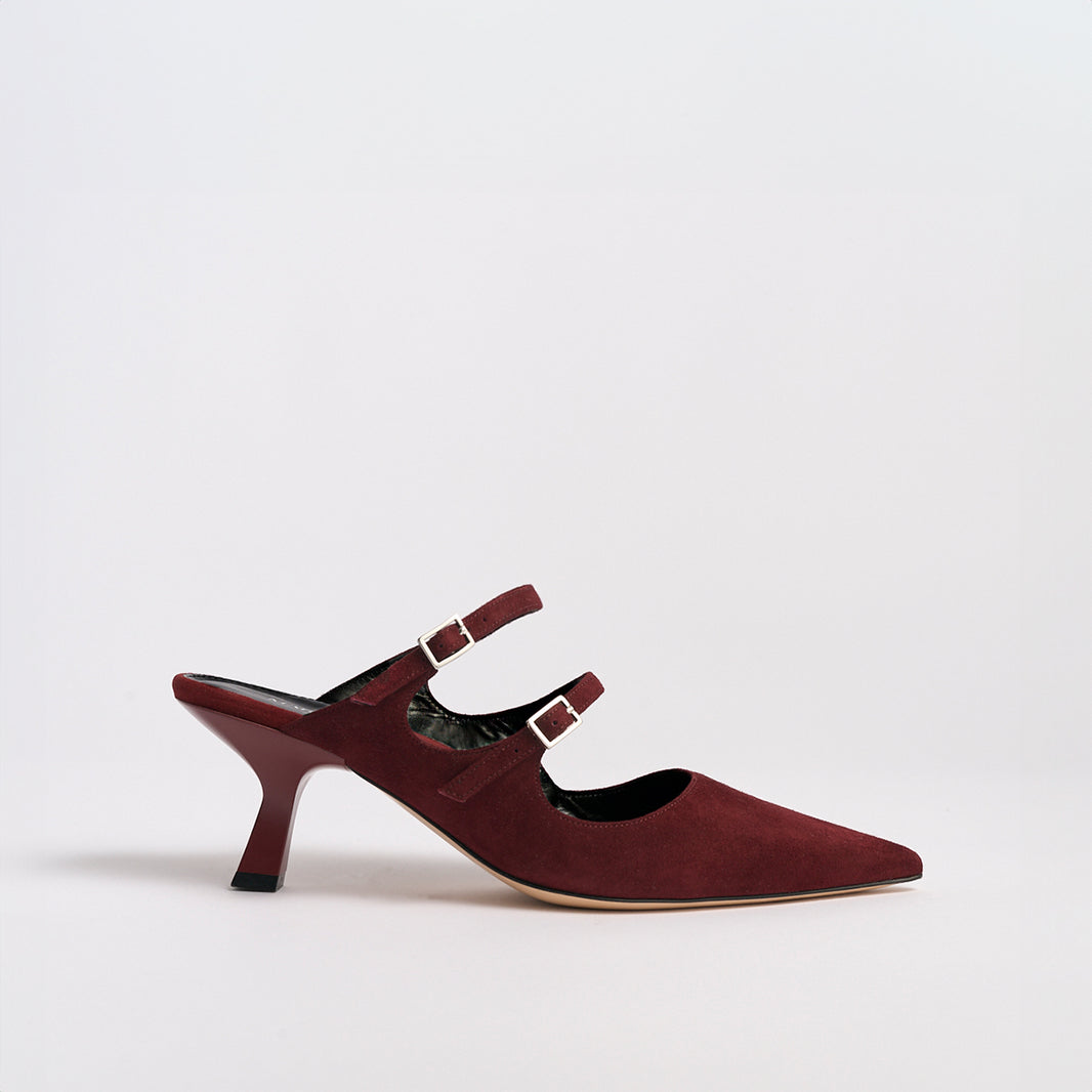 Francine Mule | Burgundy Suede