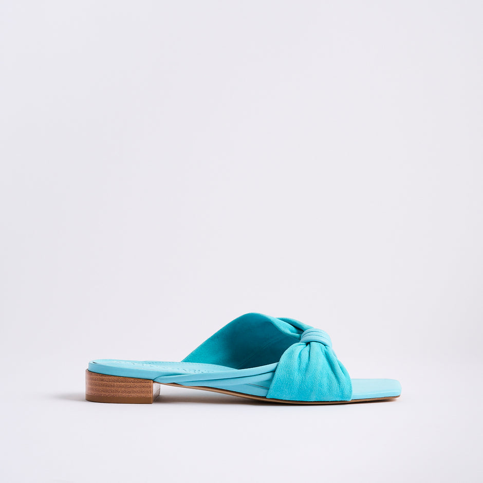 Laney Flat Sandal | Turquoise