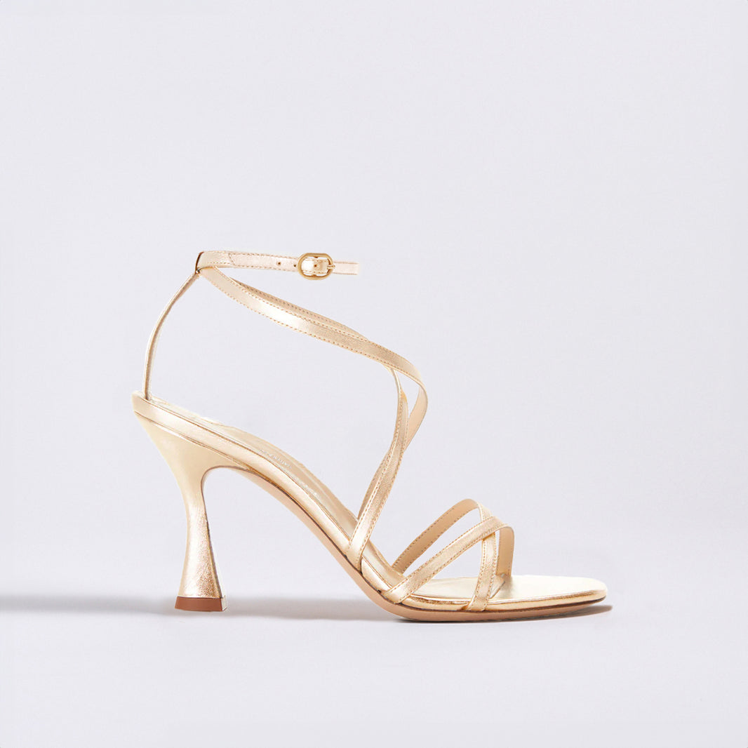 Lottie 85 Sandal | Soft Gold Metallic