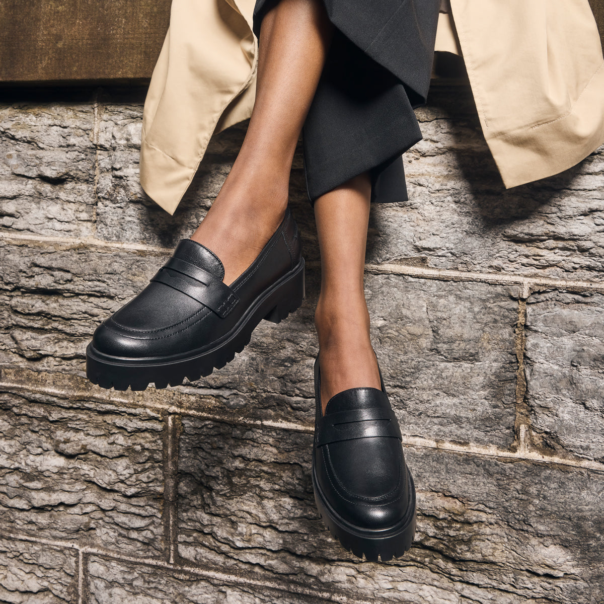 Sabine Lug Loafer | Black