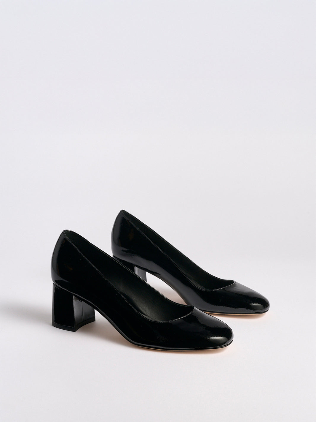Block Heel Pump 60 | Black Patent