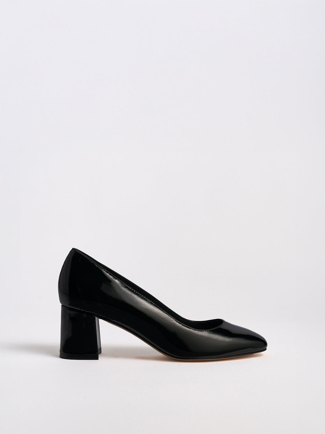 Block Heel Pump 60 | Black Patent