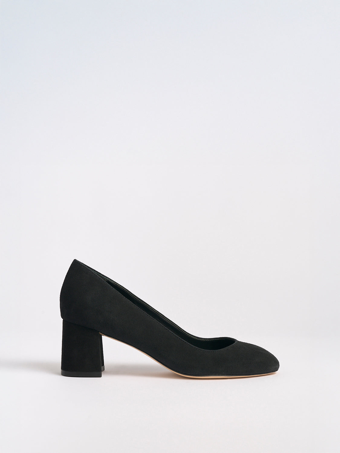 Block Heel Pump 60 | Black Suede