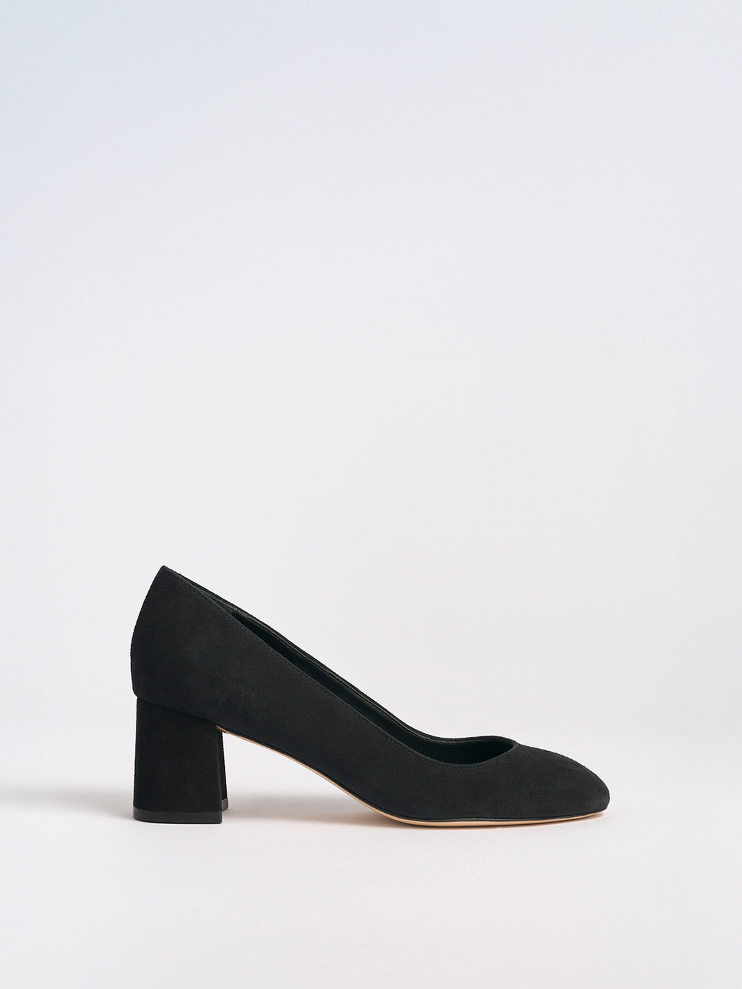 Block Heel Pump 60 | Black Suede