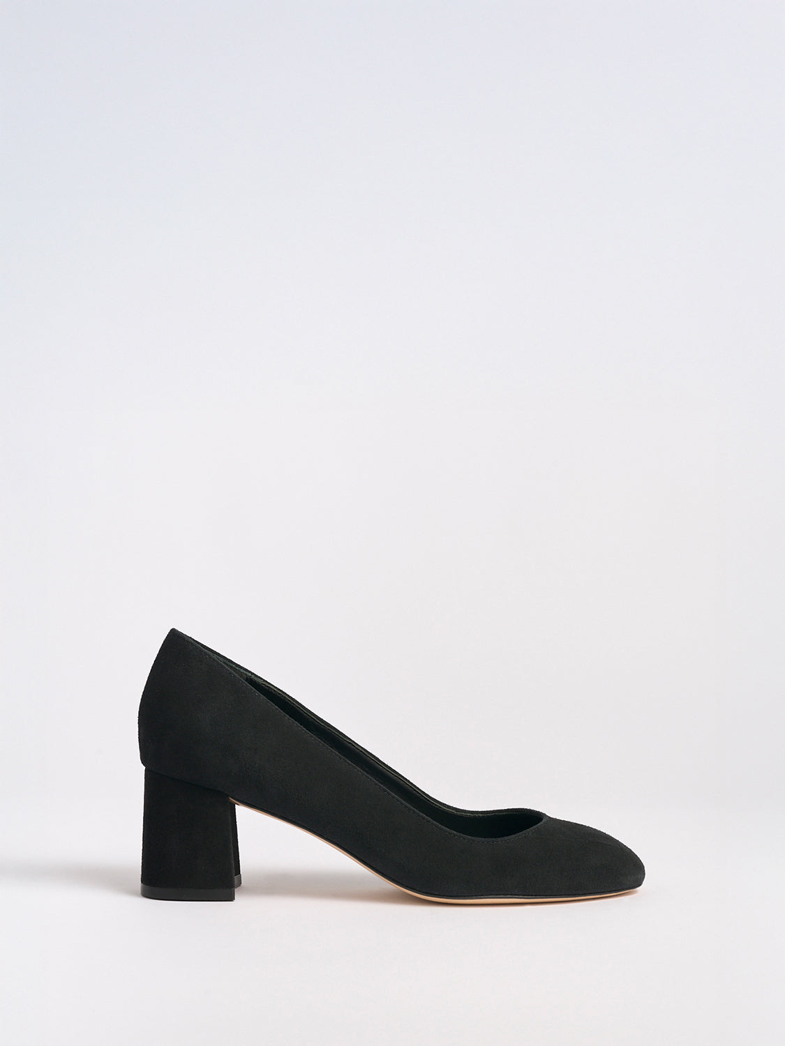Block Heel Pump 60 | Black Suede