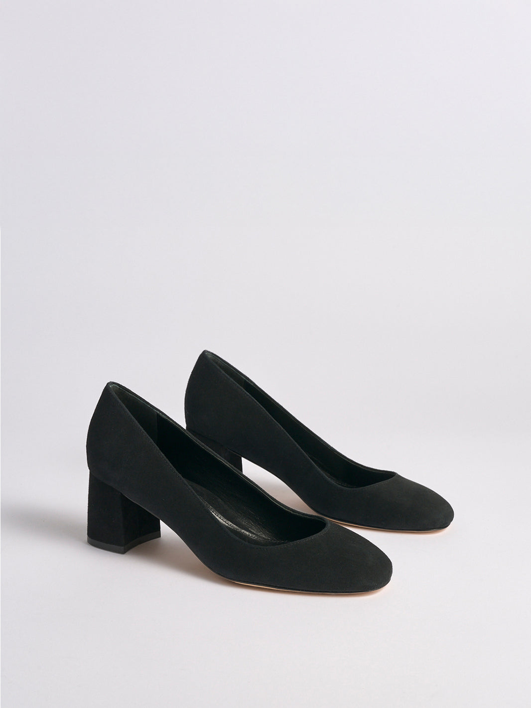Block Heel Pump 60 | Black Suede
