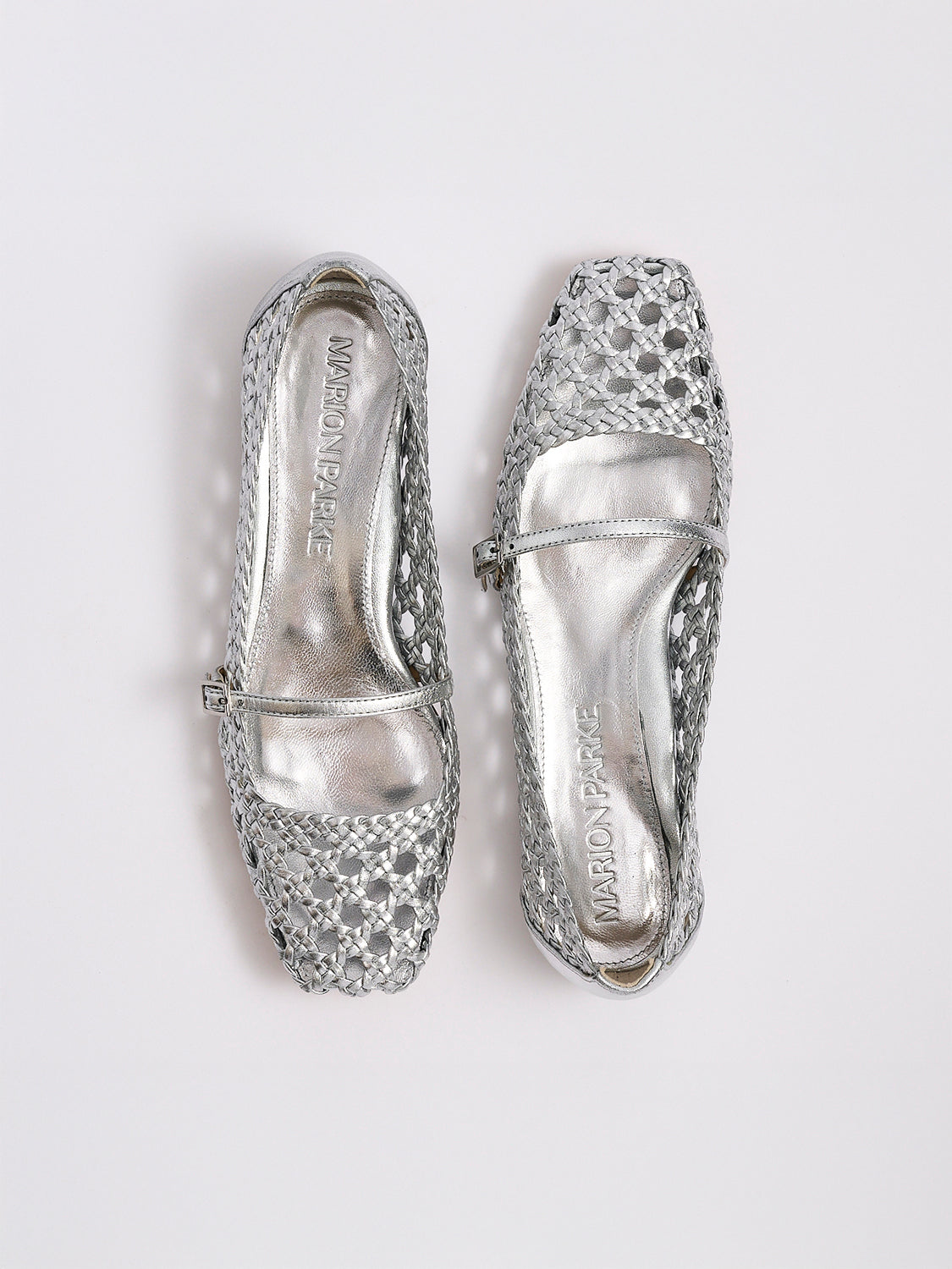 Ballet Flat | Silver Braided