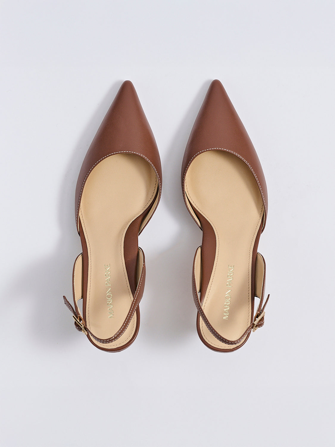Classic Slingback 70 | Luggage + Ecru Stitching