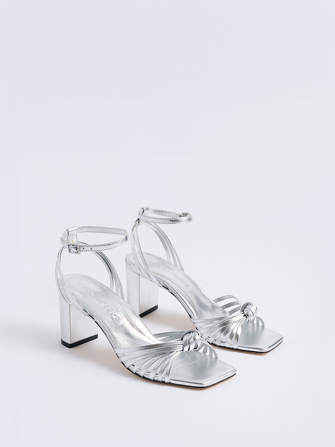 Faye Block Heel | Silver