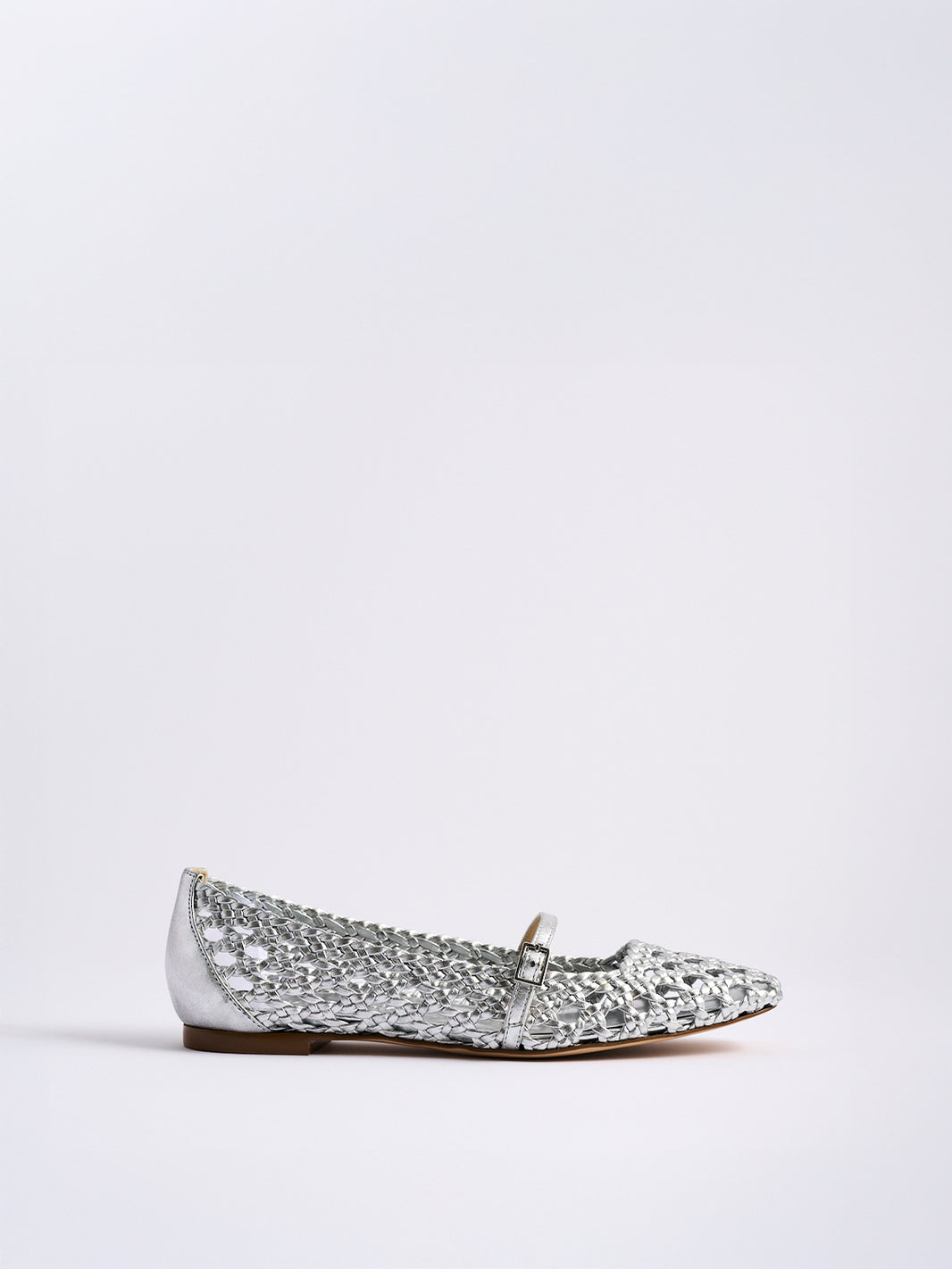 Ballet Flat | Silver Braided