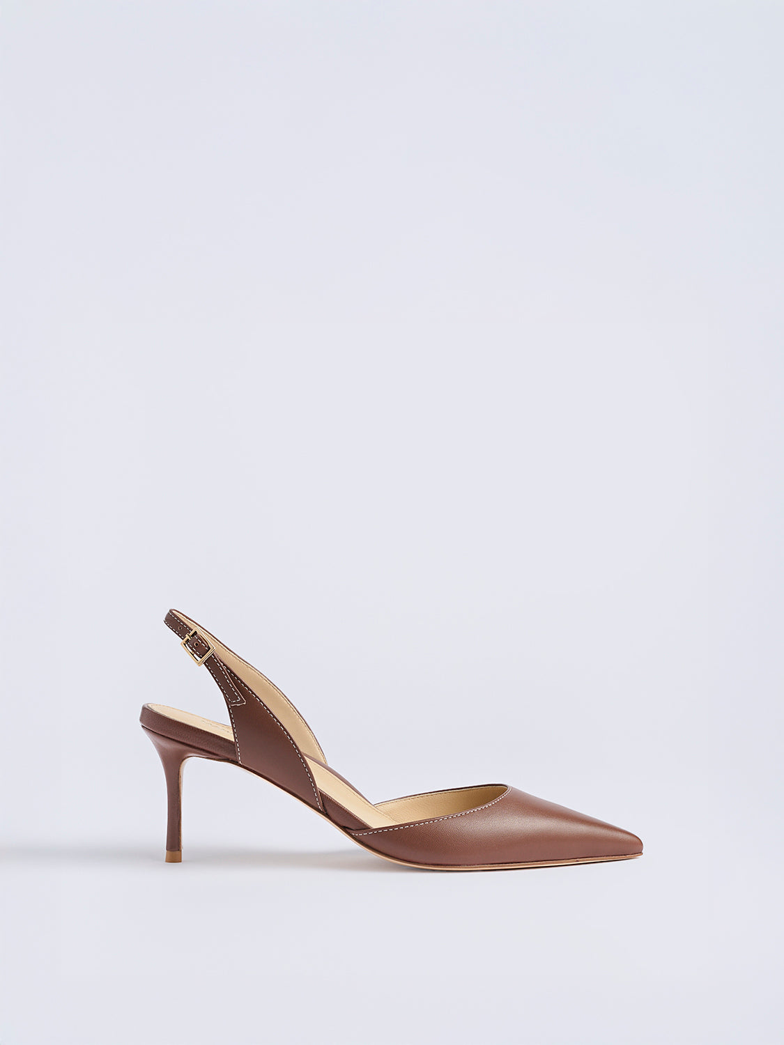 Classic Slingback 70 | Luggage + Ecru Stitching