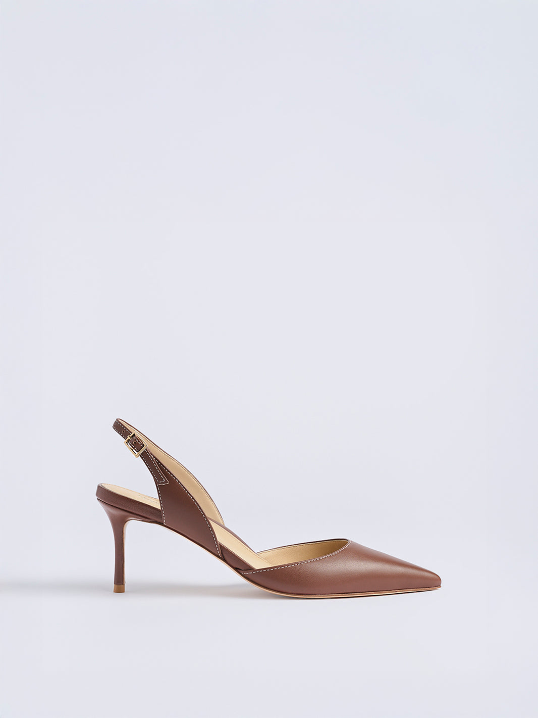 Classic Slingback 70 | Luggage + Ecru Stitching