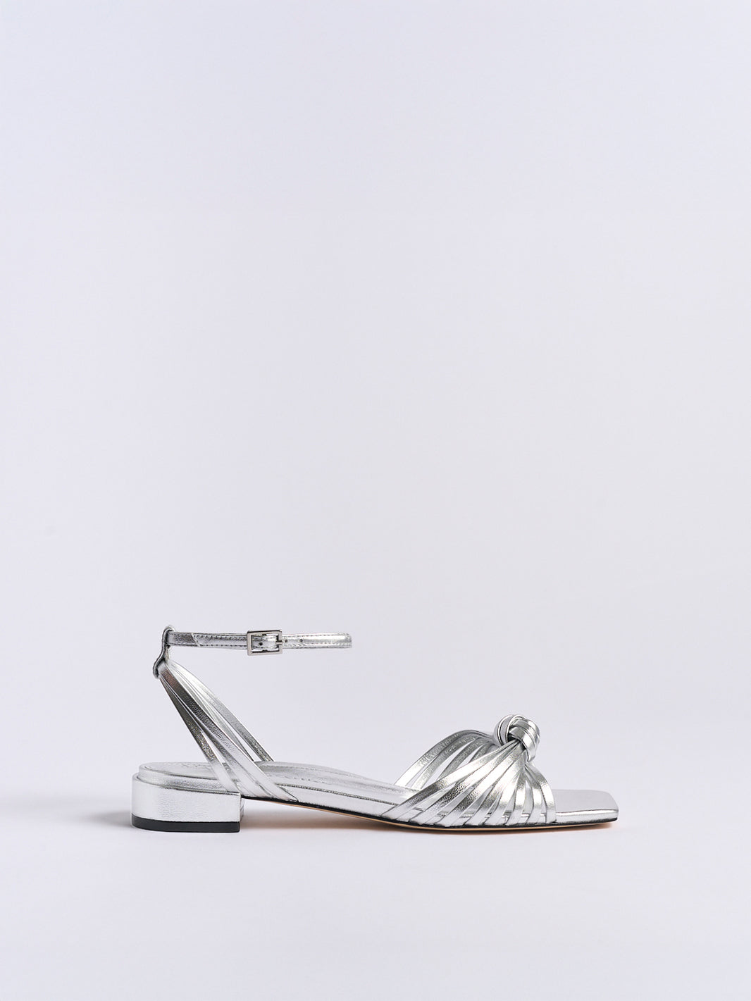 Faye Flat Sandal | Silver