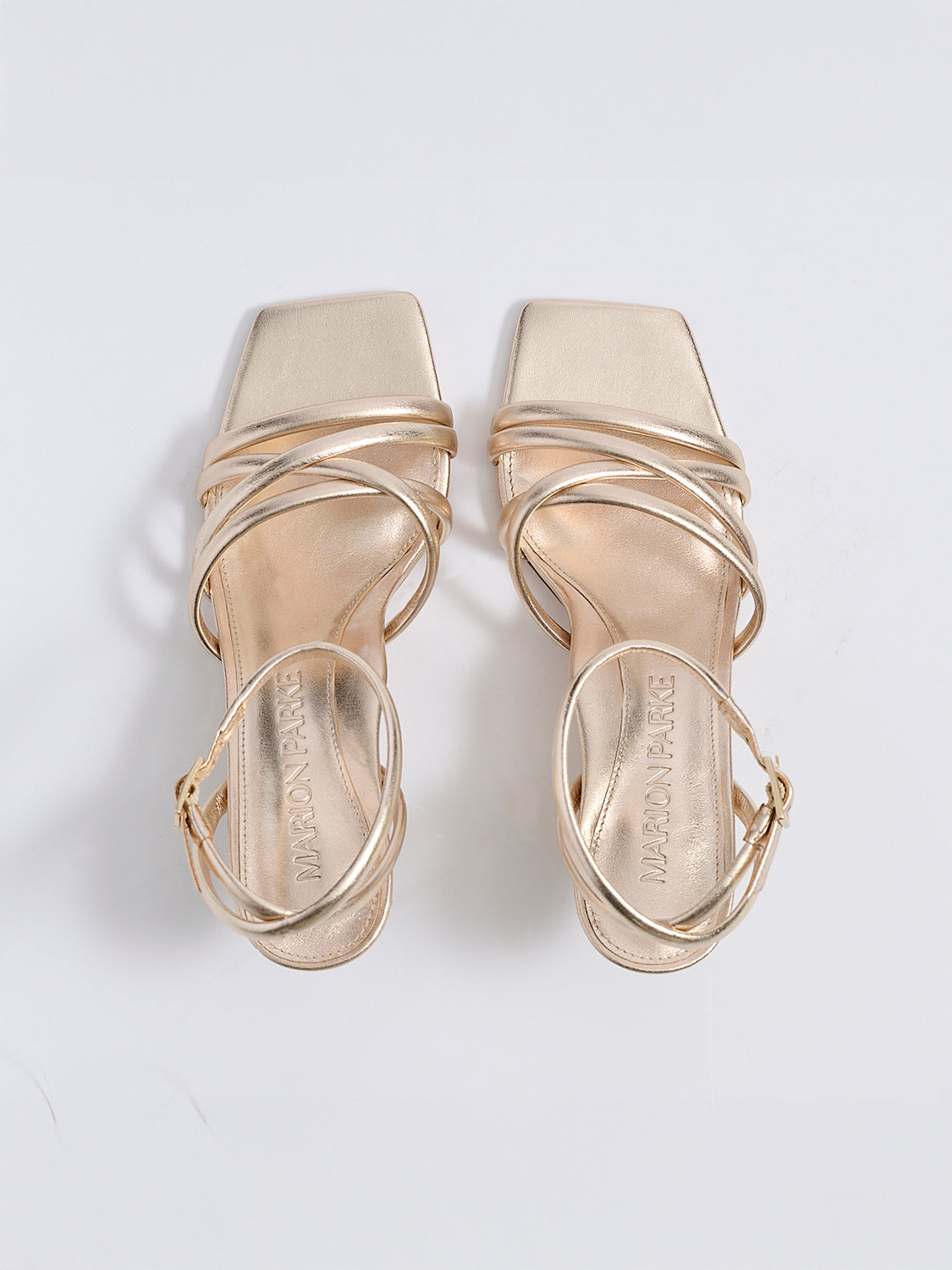 Clara Angled Heel | Soft Gold