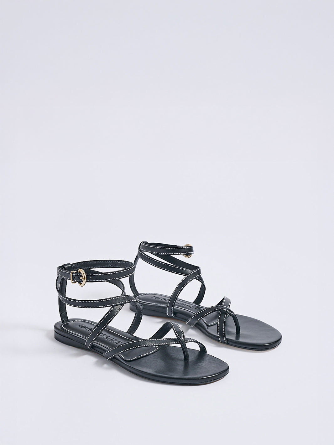 Geri Flat Sandal | Black