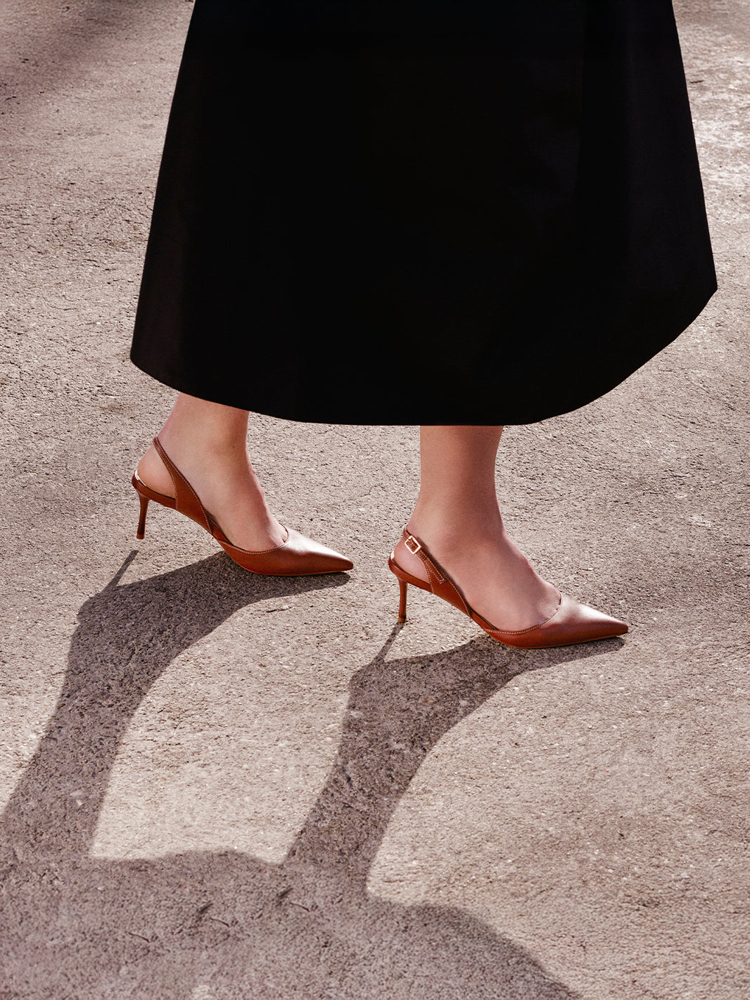 Classic Slingback 70 | Luggage + Ecru Stitching