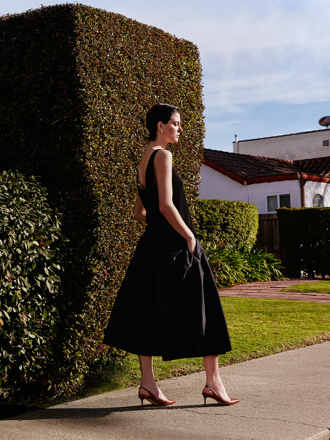 Classic Slingback 70 | Luggage + Ecru Stitching