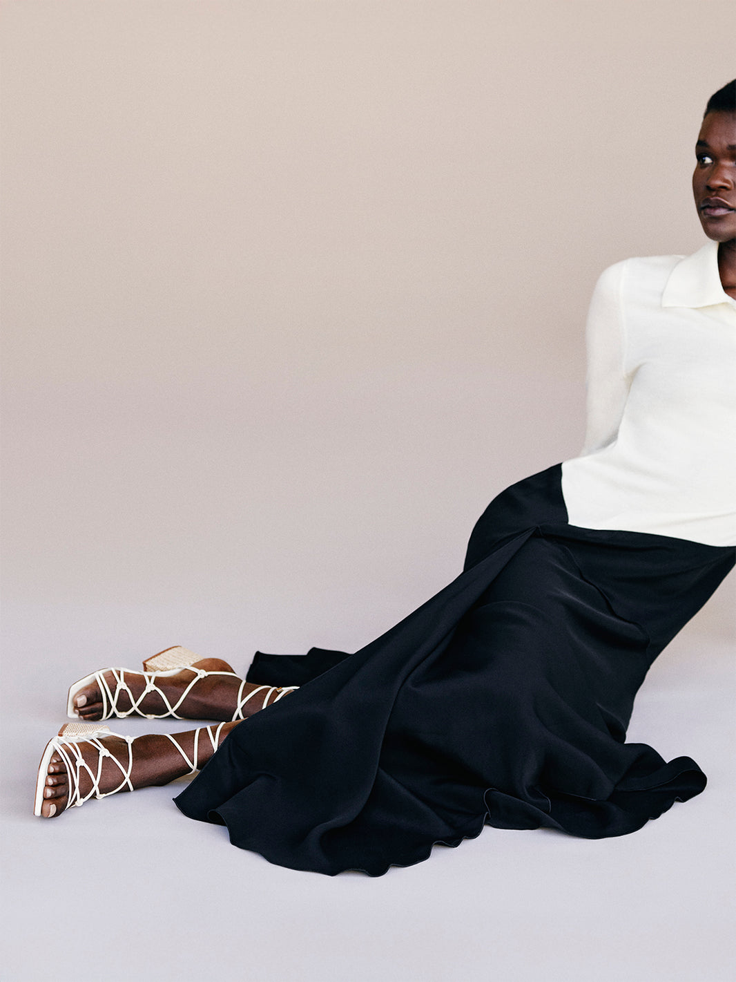 Cassandra Block Heel | Ivory