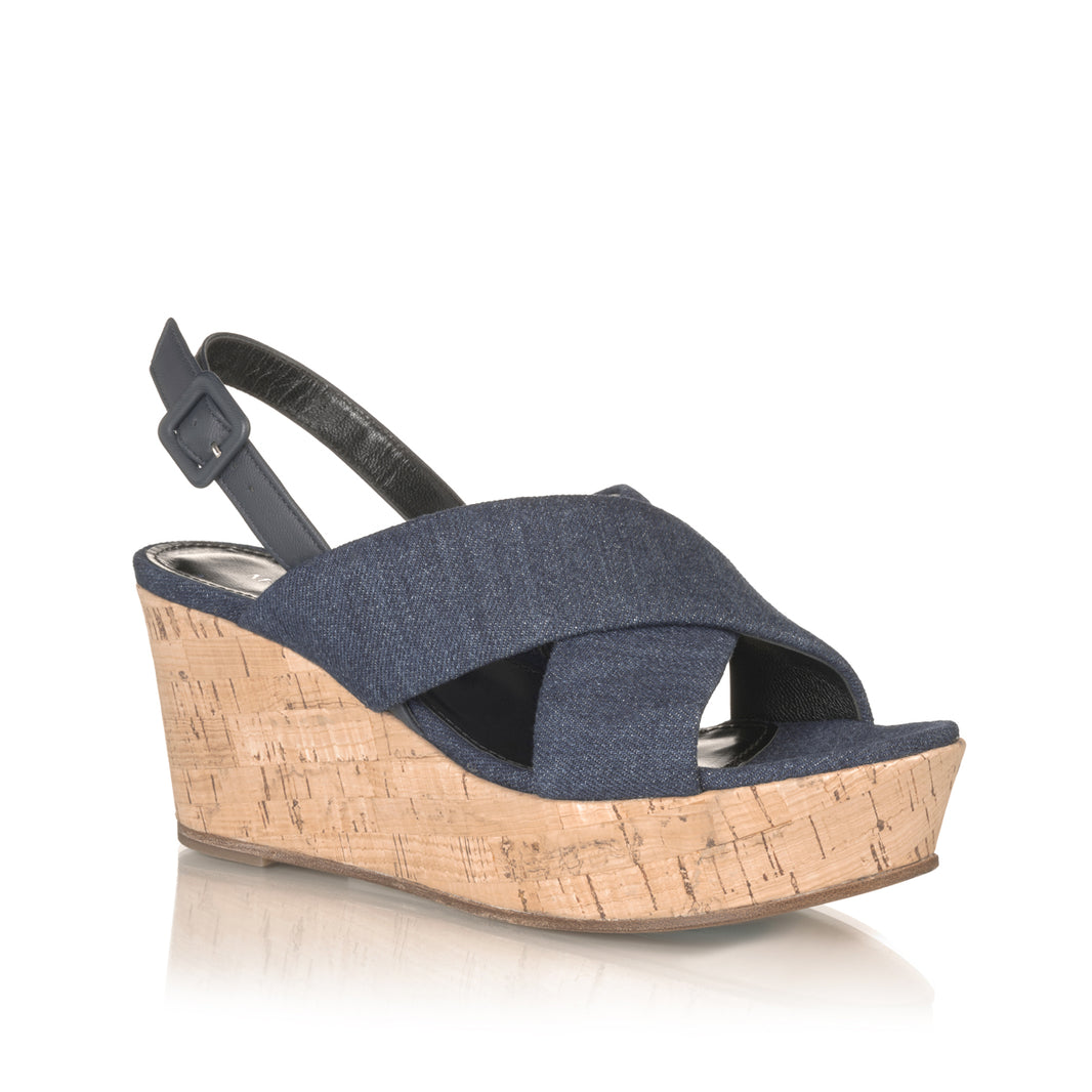 Maren Wedge | Navy Denim