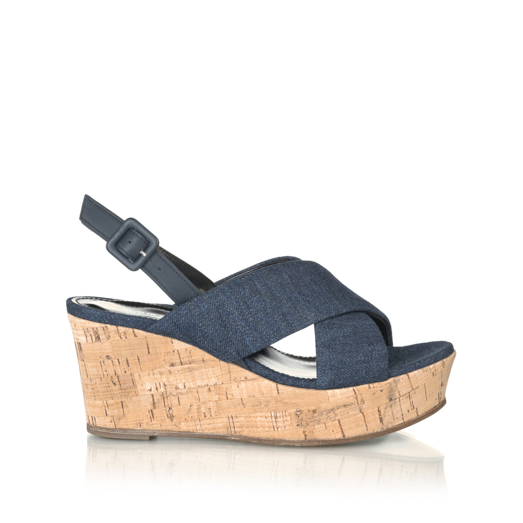 Maren Wedge | Navy Denim