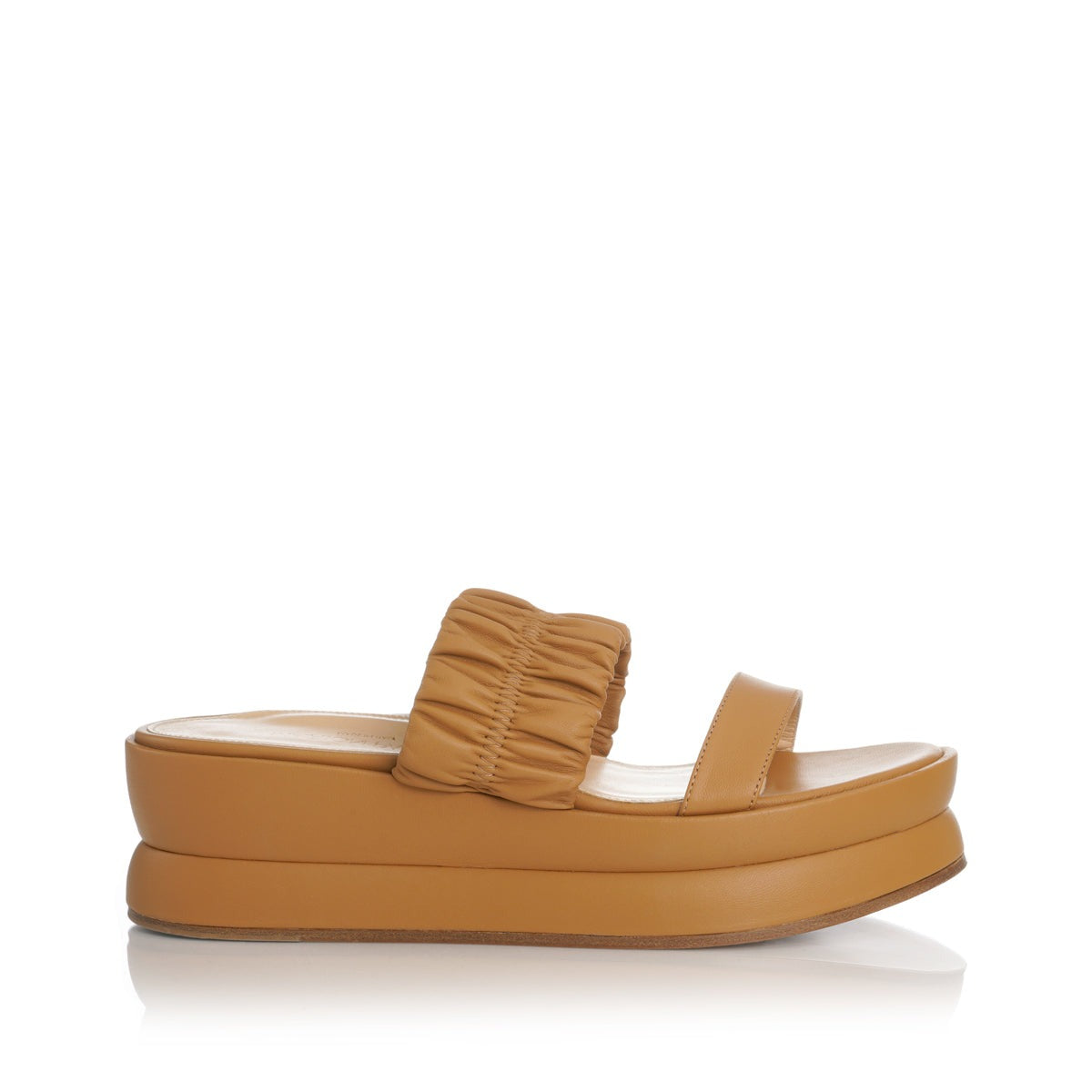 Margo Wedge Flat | Camel Nappa