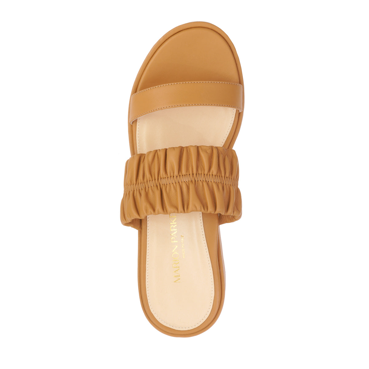 Margo Wedge Flat | Camel Nappa