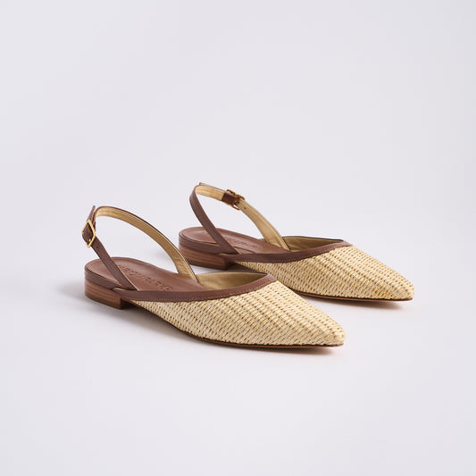 Patty Slingback | Luggage/Natural