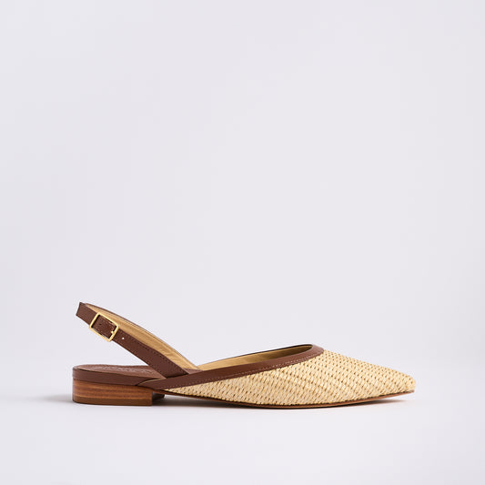 Patty Slingback | Luggage/Natural