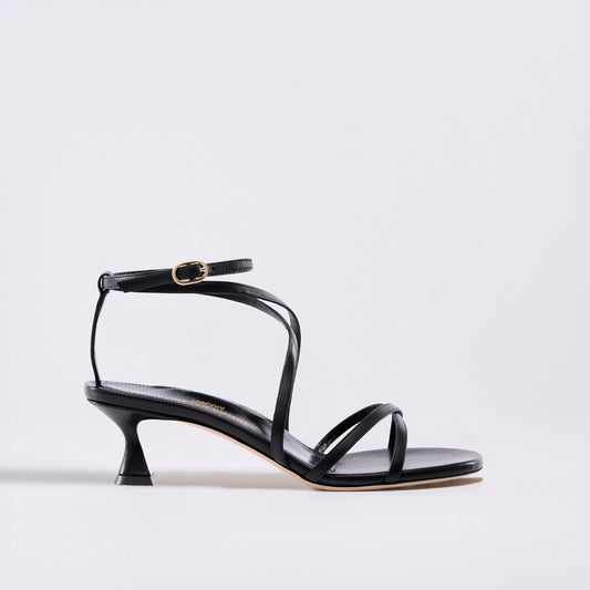 Raina Sandal | Black Nappa